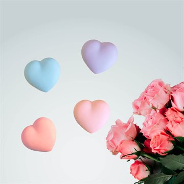  Batteridrevet LED hjerter med RGB farveskift - sæt med 4 stk. DL023EZU